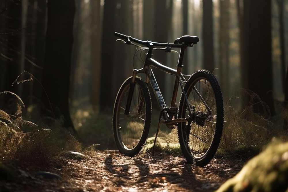 Fahrrad im Wald